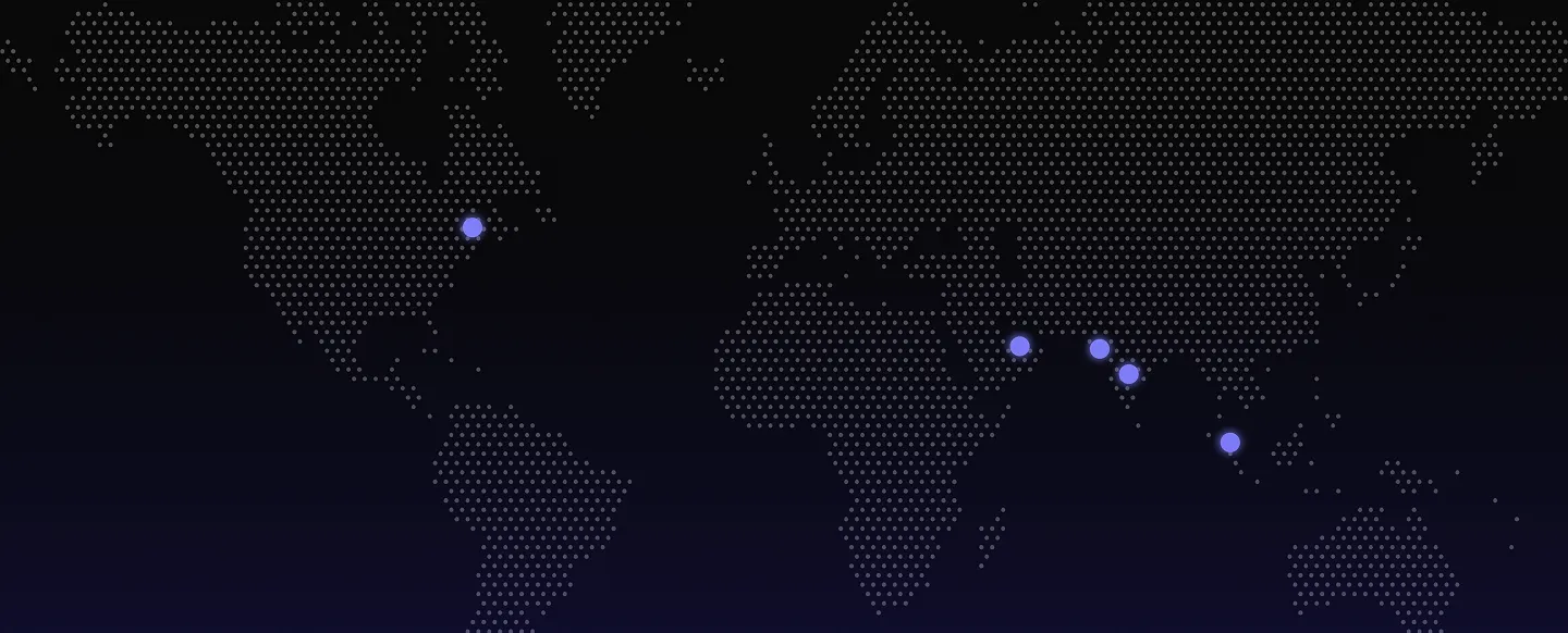 World map showing our office locations